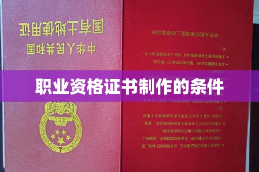 稻城职业资格证书制作的条件