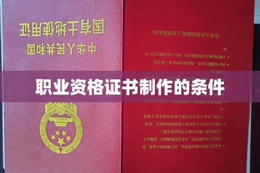 稻城职业资格证书制作的条件